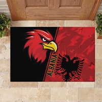 Albania Eagle Rubber Doormat National Emblem Grunge Pattern - Wonder Print Shop