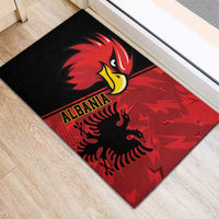 Albania Eagle Rubber Doormat National Emblem Grunge Pattern - Wonder Print Shop