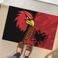 Albania Eagle Rubber Doormat National Emblem Grunge Pattern - Wonder Print Shop
