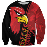Albania Eagle Sweatshirt National Emblem Grunge Pattern - Wonder Print Shop