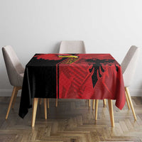 Albania Eagle Tablecloth National Emblem Grunge Pattern - Wonder Print Shop