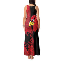 Albania Eagle Tank Maxi Dress National Emblem Grunge Pattern - Wonder Print Shop