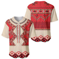 Folk Albanian Patterns Eagle Baseball Jersey - Wonder Print Shop