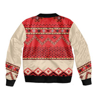 Folk Albanian Patterns Eagle Bomber Jacket - Wonder Print Shop