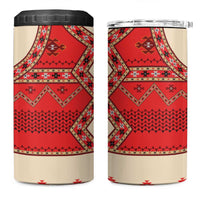 Folk Albanian Patterns Eagle 4 in 1 Can Cooler Tumbler - Wonder Print Shop
