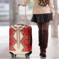 Folk Albanian Patterns Eagle Luggage Cover - Wonder Print Shop