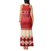 Folk Albanian Patterns Eagle Tank Maxi Dress - Wonder Print Shop