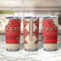 Folk Albanian Patterns Eagle Tumbler Cup - Wonder Print Shop
