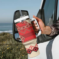 Folk Albanian Patterns Eagle Tumbler With Handle - Wonder Print Shop