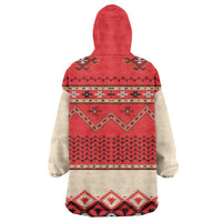 Folk Albanian Patterns Eagle Wearable Blanket Hoodie - Wonder Print Shop