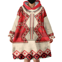 Folk Albanian Patterns Eagle Wearable Blanket Hoodie - Wonder Print Shop