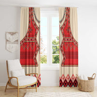 Folk Albanian Patterns Eagle Window Curtain - Wonder Print Shop