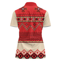 Folk Albanian Patterns Eagle Women Polo Shirt - Wonder Print Shop