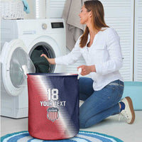 Custom USA Soccer Spirit Laundry Basket Abstract Stars Style - Wonder Print Shop