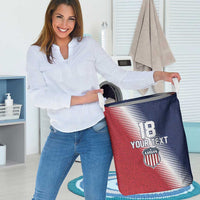 Custom USA Soccer Spirit Laundry Basket Abstract Stars Style - Wonder Print Shop