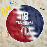 Custom USA Soccer Spirit Beach Blanket Abstract Stars Style - Wonder Print Shop