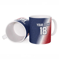 Custom USA Soccer Spirit Ceramic Mug Abstract Stars Style - Wonder Print Shop