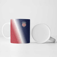 Custom USA Soccer Spirit Ceramic Mug Abstract Stars Style - Wonder Print Shop