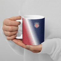 Custom USA Soccer Spirit Ceramic Mug Abstract Stars Style - Wonder Print Shop