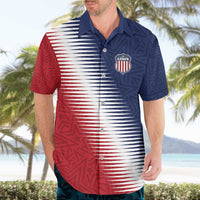 Custom USA Soccer Spirit Hawaiian Shirt Abstract Stars Style - Wonder Print Shop