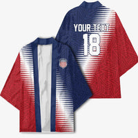 Custom USA Soccer Spirit Kimono Abstract Stars Style - Wonder Print Shop