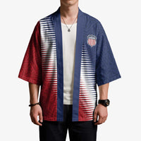 Custom USA Soccer Spirit Kimono Abstract Stars Style - Wonder Print Shop