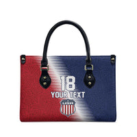 Custom USA Soccer Spirit Leather Bag Abstract Stars Style - Wonder Print Shop