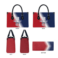 Custom USA Soccer Spirit Leather Bag Abstract Stars Style - Wonder Print Shop