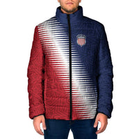 Custom USA Soccer Spirit Padded Jacket Abstract Stars Style - Wonder Print Shop