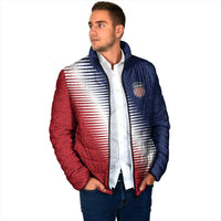 Custom USA Soccer Spirit Padded Jacket Abstract Stars Style - Wonder Print Shop