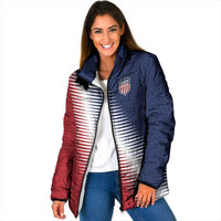Custom USA Soccer Spirit Padded Jacket Abstract Stars Style - Wonder Print Shop