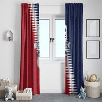 Custom USA Soccer Spirit Window Curtain Abstract Stars Style - Wonder Print Shop