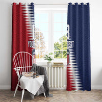 Custom USA Soccer Spirit Window Curtain Abstract Stars Style - Wonder Print Shop