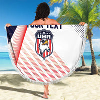 Custom USA Soccer Beach Blanket Play With Pride - Wonder Print Shop
