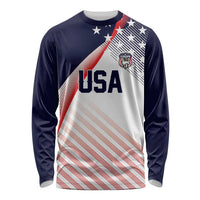 Custom USA Soccer Long Sleeve Shirt Play With Pride - Wonder Print Shop