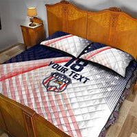 Custom USA Soccer Quilt Bed Set Play With Pride - Wonder Print Shop