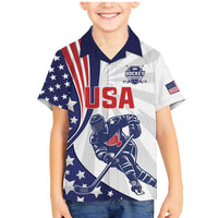 Custom United States Ice Hockey Family Matching Mermaid Dress and Hawaiian Shirt USA Go Champions