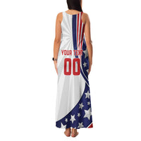 Custom United States Ice Hockey Family Matching Tank Maxi Dress and Hawaiian Shirt USA Go Champions