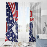 Custom United States Ice Hockey Window Curtain USA Go Champions