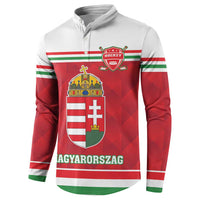 Custom Hungary Hockey Button Sweatshirt Magyarorszag Sporty Style