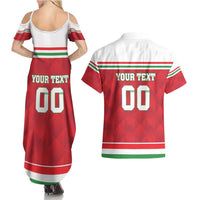 Custom Hungary Hockey Couples Matching Summer Maxi Dress and Hawaiian Shirt Magyarorszag Sporty Style