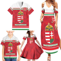 Custom Hungary Hockey Family Matching Summer Maxi Dress and Hawaiian Shirt Magyarorszag Sporty Style