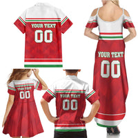 Custom Hungary Hockey Family Matching Summer Maxi Dress and Hawaiian Shirt Magyarorszag Sporty Style