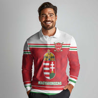 Custom Hungary Hockey Long Sleeve Polo Shirt Magyarorszag Sporty Style