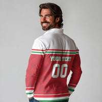 Custom Hungary Hockey Long Sleeve Polo Shirt Magyarorszag Sporty Style