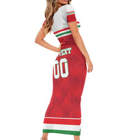 Custom Hungary Hockey Short Sleeve Bodycon Dress Magyarorszag Sporty Style