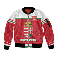 Custom Hungary Hockey Sleeve Zip Bomber Jacket Magyarorszag Sporty Style