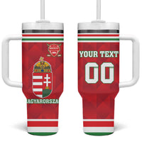 Custom Hungary Hockey Tumbler With Handle Magyarorszag Sporty Style