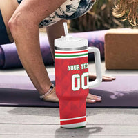 Custom Hungary Hockey Tumbler With Handle Magyarorszag Sporty Style