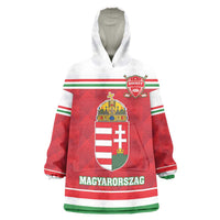 Custom Hungary Hockey Wearable Blanket Hoodie Magyarorszag Sporty Style